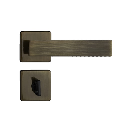 Fechadura Roseta Quadrada Quadra Premium Bronze Oxidado Para Banheiro Pado 55mm - Imagem principal - dae17874-28cc-4af8-8a32-206fba323660