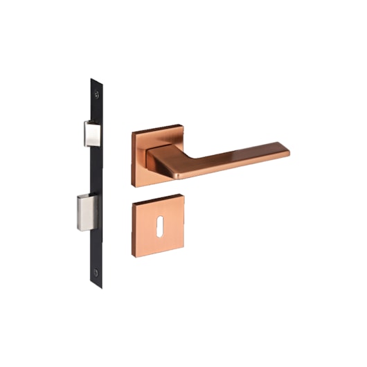 Fechadura Roseta Sara Quadra Premium Interno Para Banheiro Cobre Escovado Pado 55mm - Imagem principal - 5c823245-9fd4-47f8-a084-516efd3900ed