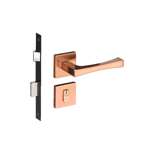 Fechadura Roseta Vivaldi Quadra Premium Externo Para Banheiro Cobre Escovado Pado 55mm - Imagem principal - e2ee1ad5-0187-4cb1-bec5-930bfcf82c71