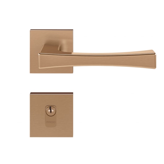 Fechadura Roseta Vivaldi Quadra Premium Externo Para Banheiro Cobre Escovado Pado 55mm - Imagem principal - f8892068-1f70-4de5-b358-5d528c772d7e