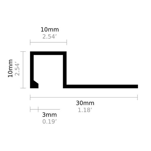 Filete Icon Grey Mate 12mm Portobello 1x120cm - Imagem principal - 81a28fbd-f70a-4578-b632-bbe2960eda98