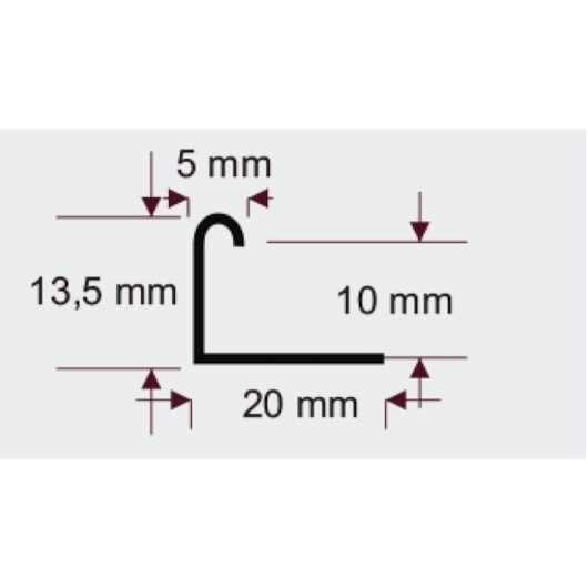 Filete L Inox 304 Preto Mozaik 120cm - Imagem principal - 08e6419e-70b9-4729-b05e-1d7ae4201400