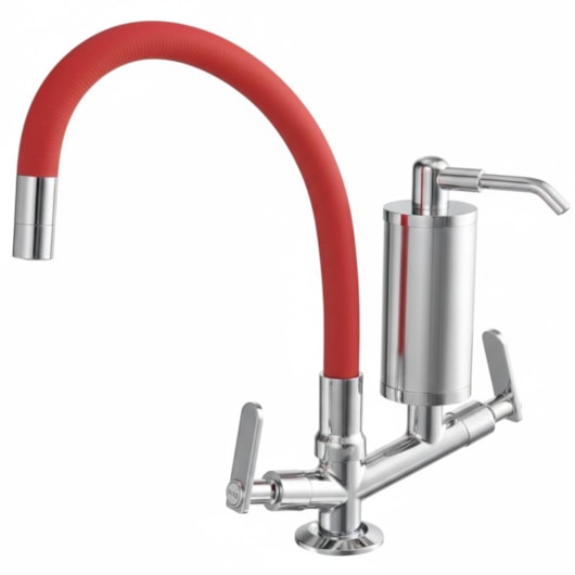 Filtro de Mesa p/Cozinha Bica Móvel Coloflex Red Pratic Cromado DN15 Romar - Imagem principal - 110b19ee-0690-48e2-910b-36ea1409d415