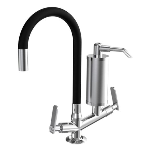 Filtro de Mesa p/Cozinha Bica Móvel Pratic Colorflex Black Pratic DN15 Romar - Imagem principal - 3e6e7c13-0099-4e77-8dab-0f37eb0ab653