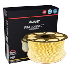 Fita Led Connect Ip65 Luz Amarela 2700K 127V Avant 500cm