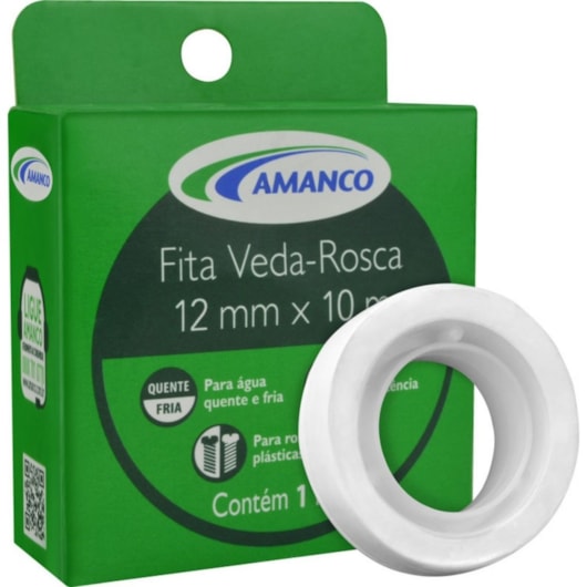 Fita Veda Rosca 18mmx25m Amanco - Imagem principal - ed34279f-554b-4ebe-84ed-d913cae95847