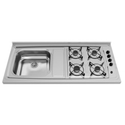 Fogão Pia 4 Bocas Acendimento Automático Lado Direito GhelPlus 1200X545mm Fogão Pia 4 Bocas Acendimento Automático Lado Direito GhelPlus 1200X545mm