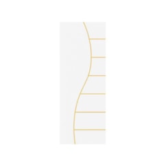Folha De Porta Melamínica Decoração Semi Oca Branco MGM 210x70cm