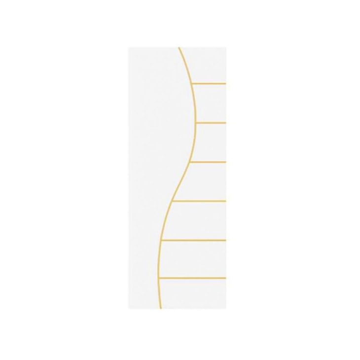 Folha De Porta Melamínica Decoração Semi Oca Branco MGM 210x70cm