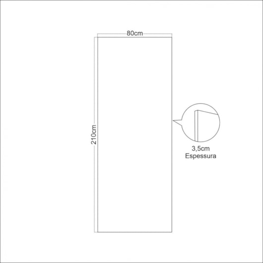 Folha De Porta Melamínica Lisa Mogno MGM 210x70x3,5cm - Imagem principal - 90b66450-048c-42d1-a119-228915be3b1f