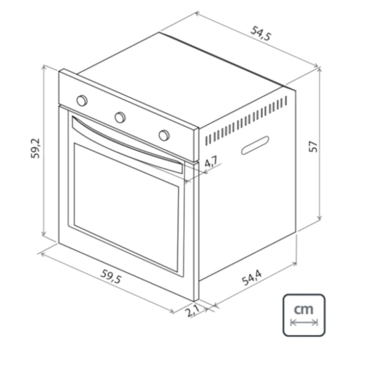 Forno Elétrico de Embutir New Inox Cook 7 Funções Tramontina 71L - Imagem principal - da4483e3-4850-4825-b51e-ede77fa8f325