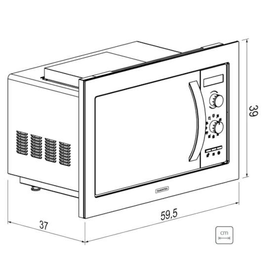 Forno Micro-Ondas Em Aço Inox Escovado Tramontina 25L - Imagem principal - e4c0e0fc-13fd-497a-a1fd-dbb3a1d985d4