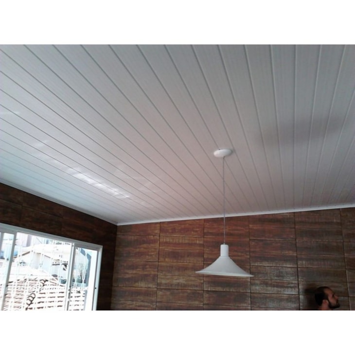 Forro PVC Geminado Branco 20x0,8x600cm