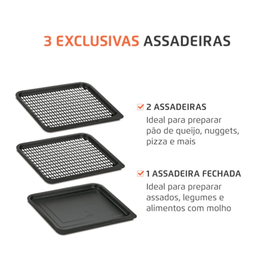 Fritadeira Air Fryer Forno Oven Preto Mondial 12L 127V 2000W - Imagem principal - 91c1cf8c-fc97-4709-9e2c-b0659947aef1