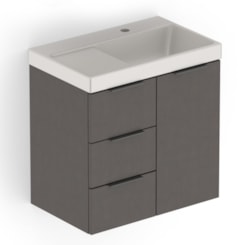 Gabinete Com Cuba Arenal Com Gavetas e Porta Almendra Roca 60x38cm 