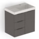 Gabinete Com Cuba Arenal Com Gavetas e Porta Almendra Roca 60x38cm  - cc2f5d10-3aec-4564-b3a3-1ae5299ceea4