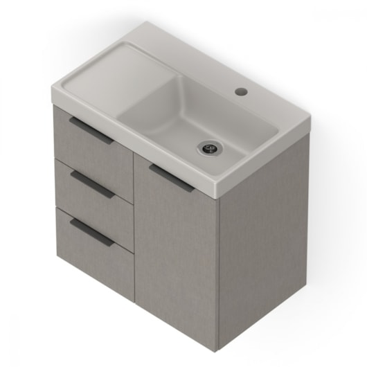 Gabinete Com Cuba Arenal Com Gavetas e Porta Crema Roca 60x38cm  - Imagem principal - ffd40b5a-380c-4155-8be8-3cf8d00e5690