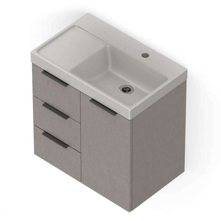 Gabinete Com Cuba Arenal Com Gavetas e Porta Crema Roca 60x38cm 