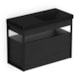 Gabinete Com Gaveta E Lavatório Flow Black Matte Celite 80x38cm - 7f935b48-a681-4efa-9160-5fa6feda4aa7