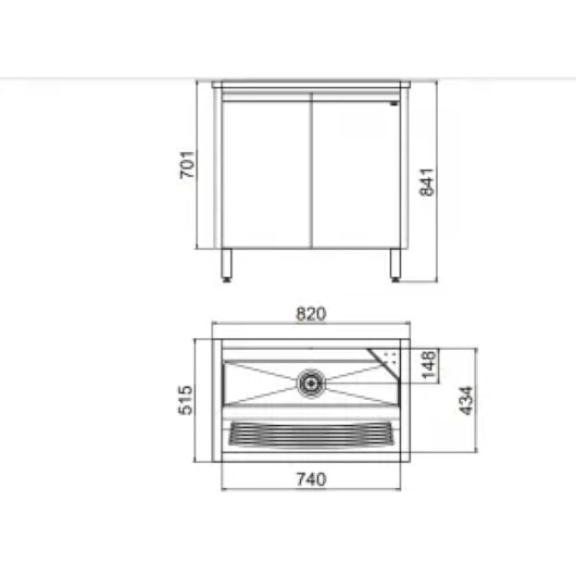 Gabinete Com Tanque Inox 82x51,5x85 Mdf 0,6 430 Vsa 3,5  47 Litros Alto Brilho Docol - Imagem principal - a2b8fed5-7f40-4e8b-ace1-bc2807fa1e93