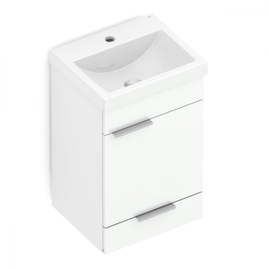 Gabinete Para Banheiro Com Lavatório 1 Gaveta 1 Porta Like Branco Celite  41x34cm    - Imagem principal - 476cf957-af81-416e-9df5-d7dcbc400735