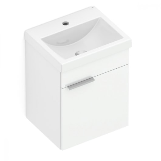 Gabinete Para Banheiro Com Lavatório 1 Porta Like Branco Celite 41x34cm  - Imagem principal - 3e75bb43-c68d-42ab-a451-52eb4ead59db
