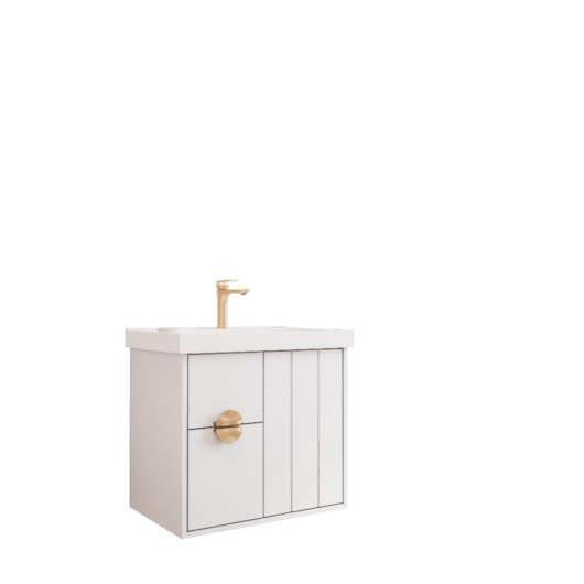 Gabinete Para Banheiro Com Lavatório Copenhague Branco MGM Moveis 60cm - Imagem principal - 199bdc5e-d224-4fe8-9a34-20b7fa6a9375