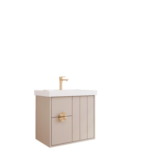 Gabinete Para Banheiro Com Lavatório Copenhague Cappuccino MGM Móveis 60cm - Imagem principal - 4512da60-5b59-49a3-85c2-69955c03e1a0