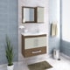 Gabinete Para Banheiro Com Lavatório E Espelho Atenas Amendoa E Off White MGM Móveis 65cm - 70e1de40-a314-4aa2-a254-abfdcf6099cb