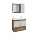 Gabinete Para Banheiro Com Lavatório E Espelho Atenas Amendoa E Off White MGM Móveis 65cm - 45361eed-e8b0-44c2-890e-f63a7f74cb6f