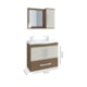 Gabinete Para Banheiro Com Lavatório E Espelho Atenas Amendoa E Off White MGM Móveis 65cm - 4635601a-5a56-4940-a3d4-aa4ba6773e8f