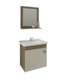 Gabinete Para Banheiro Com Lavatório E Espelho Iris Amendoa E Branco MGM Móveis 44cm - 2664e6ac-b091-401a-a924-a9a82389e48e