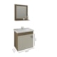 Gabinete Para Banheiro Com Lavatório E Espelho Iris Amendoa E Branco MGM Móveis 44cm - 4b671728-989e-4569-bd94-82f4daf32027