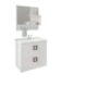 Gabinete Para Banheiro Com Lavatório E Espelho Lírio Branco MGM Móveis 59cm - 01921316-99f0-459c-9f4d-4981755aacee
