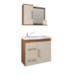 Gabinete Para Banheiro Com Lavatório E Espelho Vix Amendoa E Off White MGM Móveis 65cm - e4ffd31c-b3b5-4732-b21c-c7046f378df5