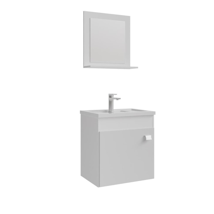 Gabinete Para Banheiro Com Lavatório Iris Branco MGM Moveis 44cm