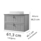 Gabinete Para Banheiro Com Lavatório Sense Cappuccino Freijo MGM Moveis 61,3cm - 562f3a50-e812-4e0e-993d-904c1f6235f2
