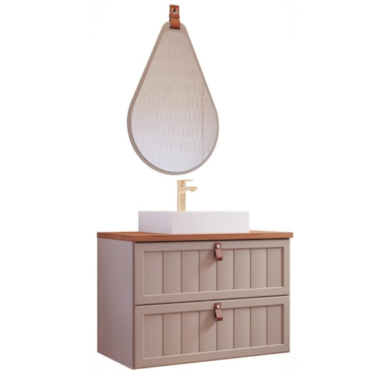 Gabinete Para Banheiro Com Lavatório Sense Cappuccino Freijo MGM Moveis 61,3cm - Imagem principal - cd8d0cb5-90f8-4e92-9477-ede395d3a4ca