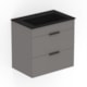 Gabinete Para Banheiro Integrado Com Lavatório 2 Gavetas Stone Cube Matte Black Celite 65x43cm  - 1b1c9171-6d41-4c53-a0b1-bc1a29d97cc2
