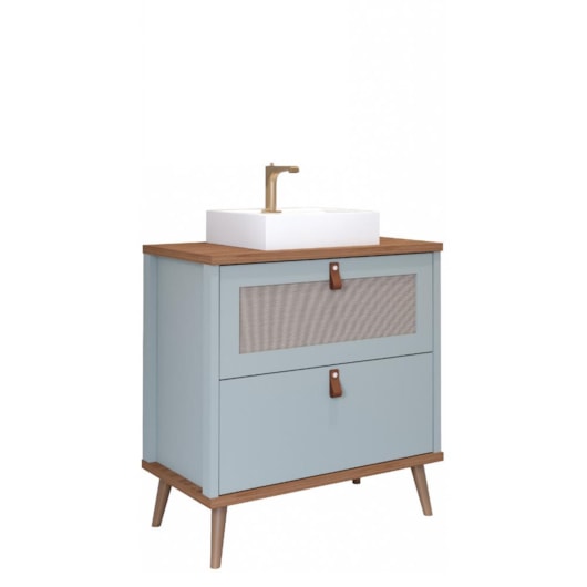 Gabinete Para Banheiro Veneto Pistache Freijó Mgm Móveis 60cm - Imagem principal - c47f5a39-8eee-4bd0-8ad8-cc1991b47c88