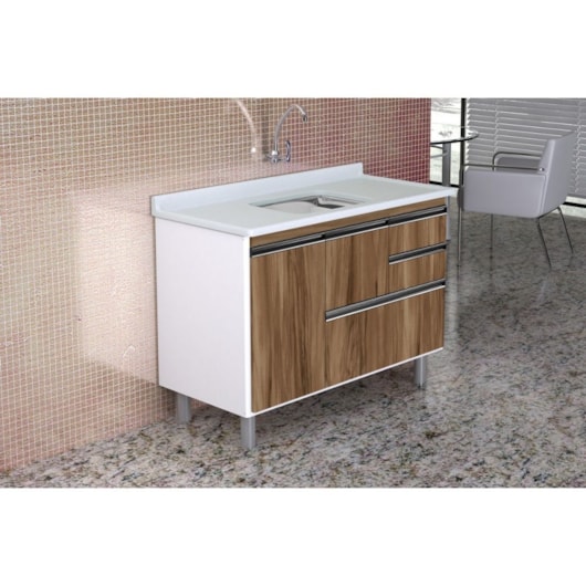 Gabinete Para Cozinha Coliseu 118,7cm 586029 Nogal Rorato - Imagem principal - d2297215-2509-4e86-8174-ebc908807738