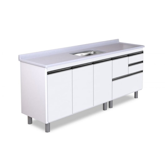 Gabinete Para Cozinha Coliseu 195,1cm 586641 Textura Branco Rorato - Imagem principal - 307304d4-2dbb-401a-9dc4-4afe34af6f73