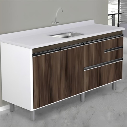 Gabinete Para Cozinha Coliseu Castanho Rorato 158,7Cm - Imagem principal - 45385f93-bff5-44b0-9596-87339024f171