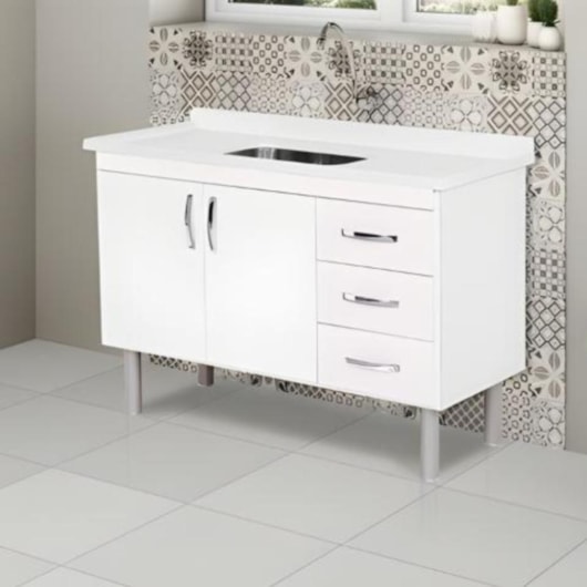 Gabinete Para Cozinha Tóquio 95,2cm Branco Rorato - Imagem principal - 4c46b3c8-0d8a-46bf-a933-df9af26d99cf