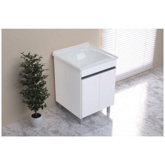 Gabinete Para Lavanderia De Madeira Amélia 61,5x61cm Com Tanque 598009 Gelo Rorato - Imagem principal - 874bd150-fb64-4d57-8401-661e0ab9e918