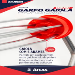 Garfo Gaiola Para Pintura 5 Arames Atlas 23cm