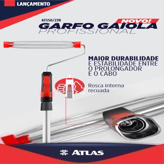 Garfo Gaiola Para Pintura 5 Arames Atlas 23cm - Imagem principal - da5a4e33-156c-4945-acfa-777ac1034649