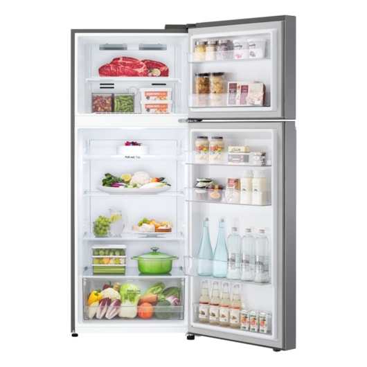 Geladeira Duplex Frost Free Inverter Inox Look LG 395L 127V  - Imagem principal - 0dd413cf-f5ab-4794-a8b4-05b79c532430