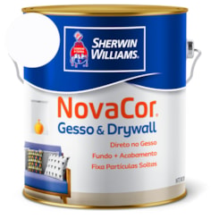 Gesso NovaCor Drywall Branco Sherwin Williams 3,6L Gesso NovaCor Drywall Branco Sherwin Williams 3,6L