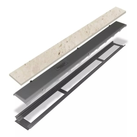 Grelha Com Porta Grelha Inox 304 Mozaik 100cm - Imagem principal - 24f3607d-8727-476f-b009-08846d6e3302